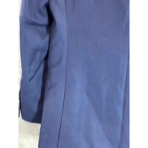 TED BAKER LONDON Men's Navy Regular-Fit Two-Button Wool Suit Jacket SZ 36R - Picture 5 of 11